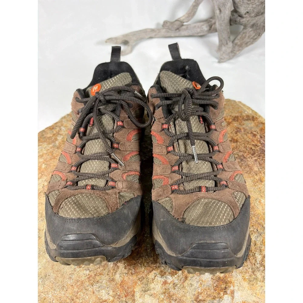 Merrell Moab Waterproof Hiking Shoes Mens 13 Espresso Brown J39723 Vibram Low